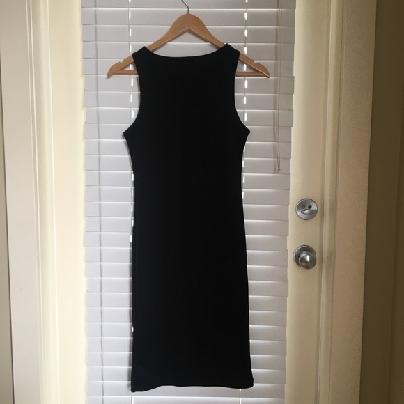 Black Ribbed Cocktail Dress - Picture 3 of 3